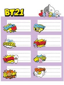 Ученически етикети BT21, 16 бр. - 1118666 - 1085918 - 1129388,1129390 - Grupo Erik - Stationery - 8435497234409