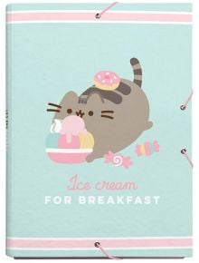 Папка Grupo Erik - Pusheen The Cat с ластик - Ice Cream For Breakfast - 1118666 - 1085918 - 1129388 - Grupo Erik - Pusheen Th