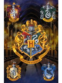 Голям плакат Harry Potter Hogwarts Shields - Grupo Erik - GRUPO ERIK EDITORES S.L. - Grupo Erik - Harry Potter - 8435497277543