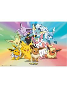 Голям плакат Pokemon Eevee Evolution Gotta Catch 'em All - 1118666 - 1085918 - Grupo Erik - Pokemon - 8435497279387