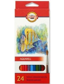 Цветни акварелни моливи Koh-I-Noor Aquarell, 24 цвята - Koh-i-Noor - Koh-i-Noor Hardtmuth - Koh-I-Noor - Aquarelle - 8593539154198