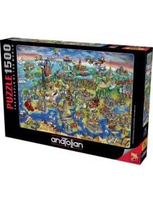 Пъзел Anatolian: European World, 1500 части - Anatolian - Anatolian - 8698543145573