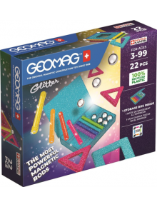 Магнитен конструктор Geomag - Glitter Panels, 22 части