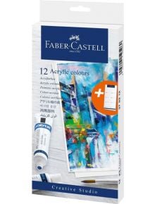 Акрилни бои Faber-Castell, 12 цвята х 20 мл. - 1122634 - 2730 - 1129388,1129390 - Faber-Castell - Art & Graphic - 89011807921