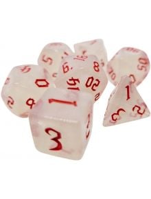 Комплект зарчета за настолни игри Dice4Friends: Dice Set - Milky Shine Red, 7 бр. - 1126291 - 1126290 - 92742372590