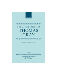 Correspondence of Thomas Gray - 9780198794516