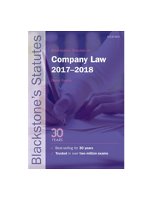 Blackstone's Statutes on Company Law 2017-2018 - 9780198802679