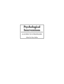 Psychological Interventions - 9780275948511