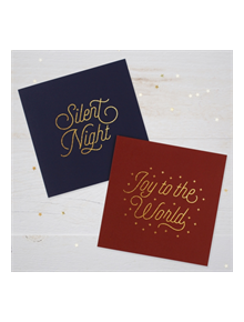 Gold Text 10-Pack Christmas Cards - 9780281083084