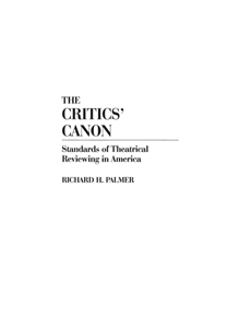 The Critics' Canon - 9780313262111