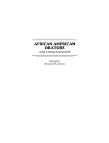 African-American Orators - 9780313290145