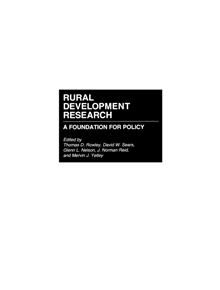 Rural Development Research - 9780313297267