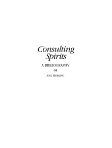 Consulting Spirits - 9780313302848