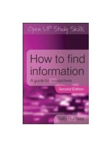 How to Find Information: A Guide for Researchers - 9780335226313