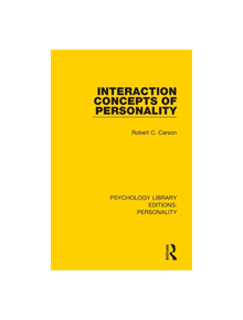 Interaction Concepts of Personality - 9780367111502