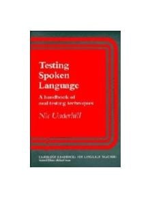 Testing Spoken Language - 9780521321310