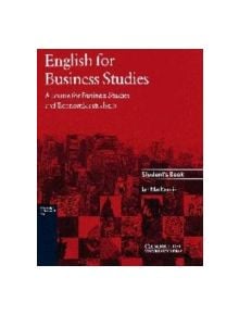 English for Business Studies Student's book - 9780521483537