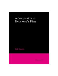 A Companion to Henslowe's Diary - 9780521543460