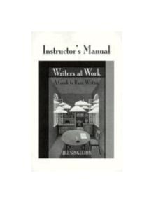 Writers at Work Instructor's Manual - 9780521658010