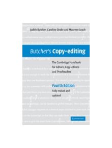 Butcher's Copy-editing - 9780521847131