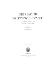 Geiriadur Prifysgol Cymru: v. 1, Parts 1-21 - 9780708305041