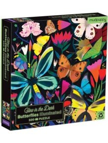 Детски светещ пъзел Mudpuppy Butterflies - Пеперуди, 500 части - Mudpuppy - BVBA Vekemans - Момиче - Mudpuppy - Puzzles - 9780735366640