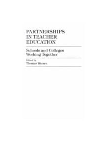 Partnerships in Teacher Education - 9780761805397