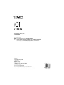 Trinity College London Violin Exam Pieces 2020-2023: Grade 1 (part only) - 9780857368669