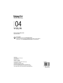 Trinity College London Violin Exam Pieces 2020-2023: Grade 4 (part only) - 9780857368690