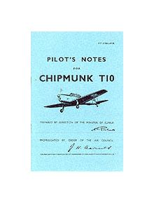 Pilot's Notes for Chipmunk T10 - 9780859790239