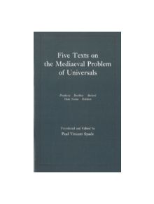 Five Texts on the Mediaeval Problem of Universals - 9780872202498