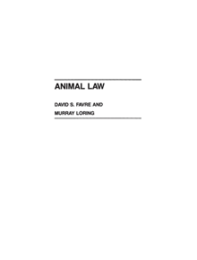 Animal Law - 9780899300214