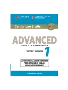 Cambridge English Advanced 1 for Revised Exam from 2015 Student's Book without Answers - 9781107689589