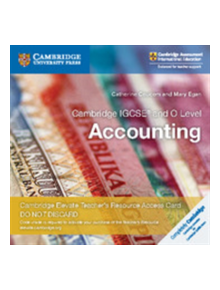 Cambridge IGCSE (R) and O Level Accounting Cambridge Elevate Teacher's Resource Access Card - 9781108458993