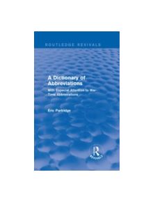 A Dictionary of Abbreviations - 9781138912120