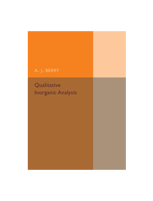 Qualitative Inorganic Analysis - 9781316509838