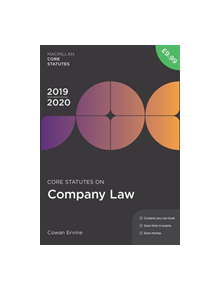 Core Statutes on Company Law 2019-20 - 9781352006728