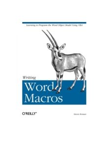 Writing Word Macros - 9781565927254