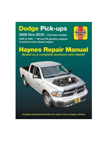 Dodge Pick-Ups 2009 Thru 2018 Haynes Repair Manual - 9781620923429