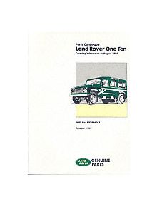 Land Rover One Ten Parts Catalogue - 9781855202887