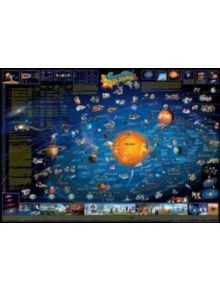 Solar system children's map flat laminated - 237811 - 9781905502219