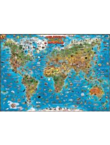 World children's map flat laminated - 9781905502226