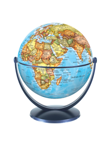 Political World Globe 15cm - 9783948300012