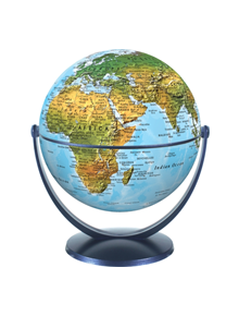 Physical World Globe 15cm - 9783948300029