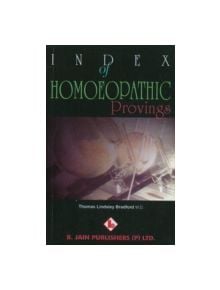 Index of Homoeopathic Provings - 9788170219897