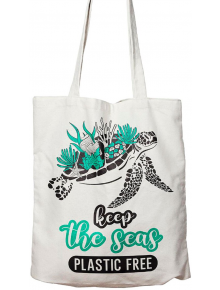 Чанта за пазаруване Simetro Books - Keep the Seas Plastic Free