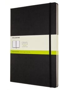 Черен тефтер Moleskine Classic Black в размер A4 с твърди корици и нелинирани листа - Moleskine - Moleskine - Жена, Мъж - Moleskine - Classic - 8053853602824