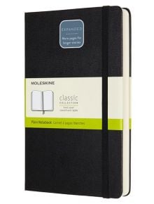 Черен тефтер Moleskine Classic Notebook Plain Expanded Version Black с твърди корици и бели нелинирани листа - Moleskine - Moleskine - Moleskine - Classic - 8058647628028