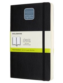 Черен тефтер Moleskine Classic Notebook Plain Expanded Version Black с меки корици и бели нелинирани листа - Moleskine - Moleskine - Moleskine - Classic - 8058647628066