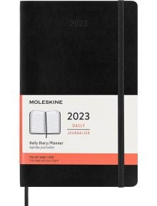 Класически черен ежедневник тефтер - органайзер Moleskine Black за 2023 г. с меки корици - Moleskine - Moleskine - Moleskine - Agenda 12m - 8056420859584